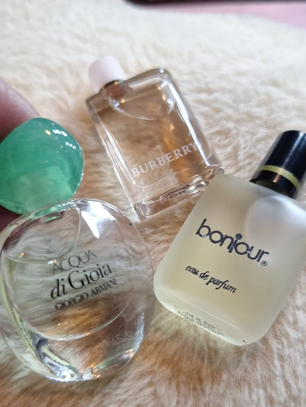 Burberry, Acqua Di Gioia, & Bonjour parfum 5ml Dabber